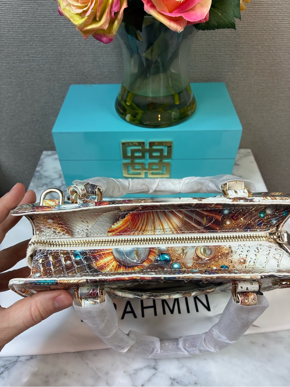 Brahmin Sea Jewel Melbourne Cami Shoulder Bag - NWT Rare Style 🔥 - Picture 7 of 9